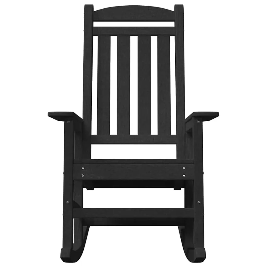 Chaise à bascule 2 pcs Noir 92 x 70 x 108 cm Polyéthylène - 5