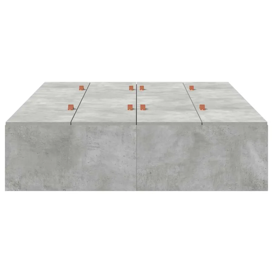 Cadre de lit avec rangement Gris béton 120 x 200 cm - 6