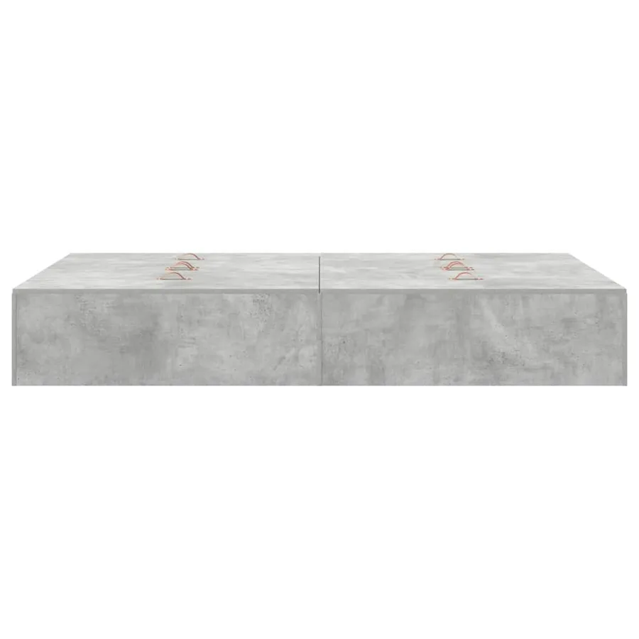 Cadre de lit avec rangement Gris béton 120 x 200 cm - 7