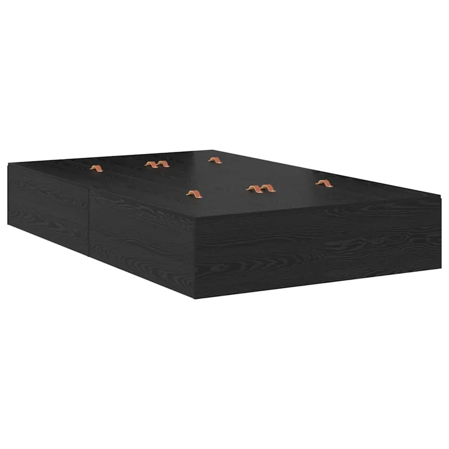 Cadre de lit avec rangement Chêne noir 120 cm Bois d'ingénierie - 6