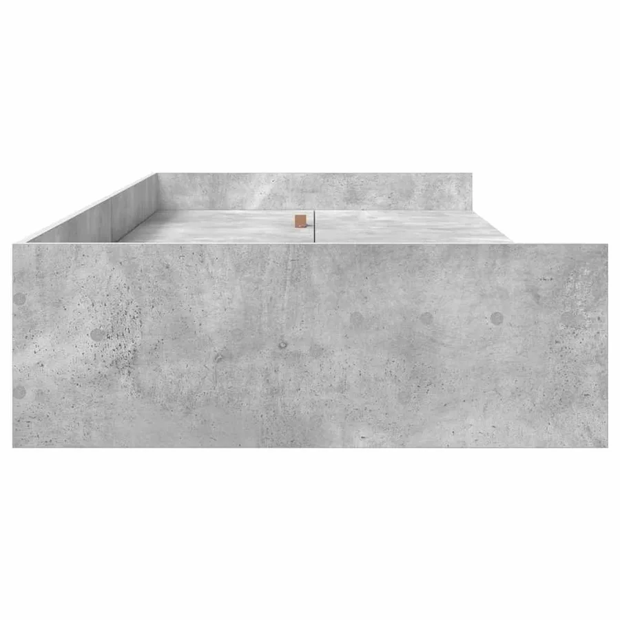 Cadre de lit Gris béton 98,5 x 200 cm Bois d'ingénierie - 6