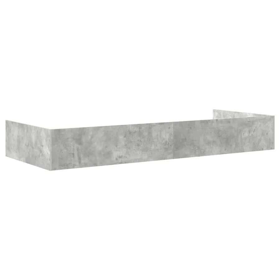 Cadre de lit Gris béton 98,5 x 200 cm Bois d'ingénierie - 7