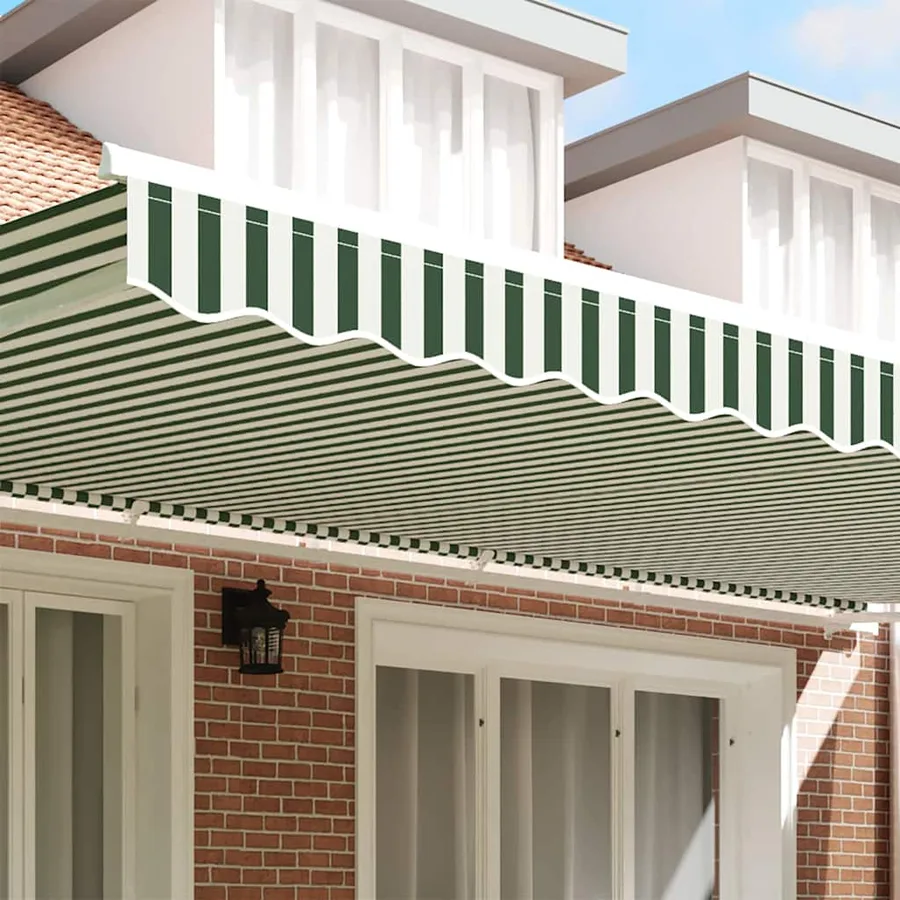 Remplacement de lambrequin Vert et blanc 6 m Polyester - 3