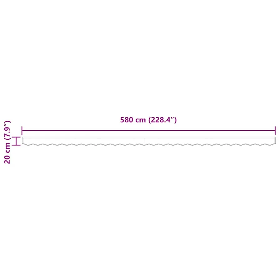 Remplacement de lambrequin Vert et blanc 6 m Polyester - 8