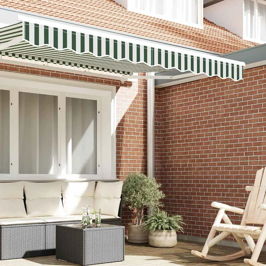 Remplacement de lambrequin Vert et blanc 2,5 m Polyester - 3