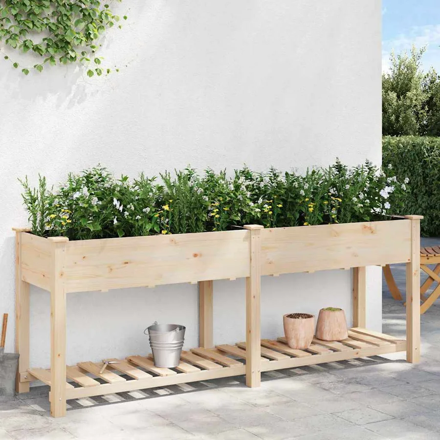 Cache-pot de jardin Beige 203 x 53 x 76,5 cm - 4