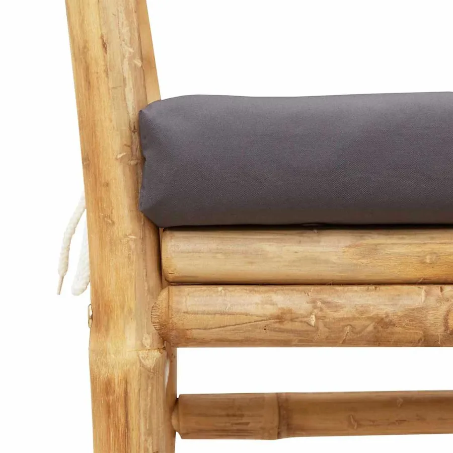 Banc de jardin avec coussin Marron 110 x 38 x 65cm Bambou - 7