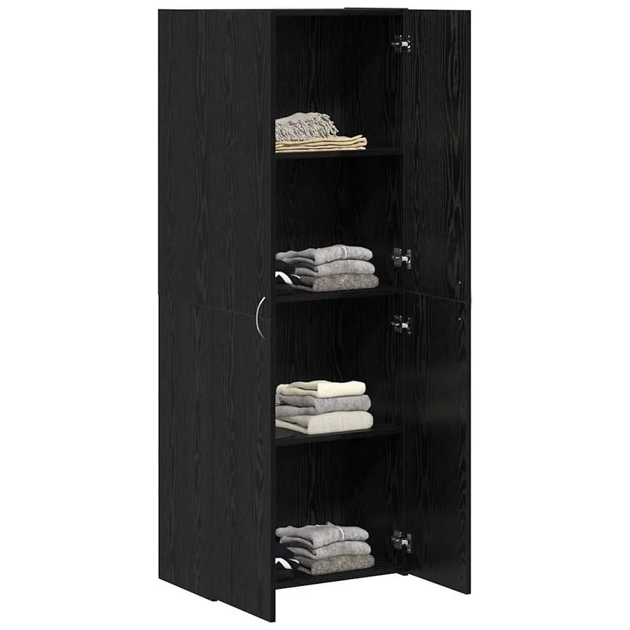 Cabinet de Bureau Chêne noir 60 x 32 x 152,5 cm - 3
