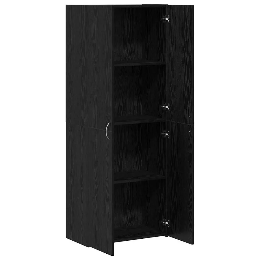 Cabinet de Bureau Chêne noir 60 x 32 x 152,5 cm - 5