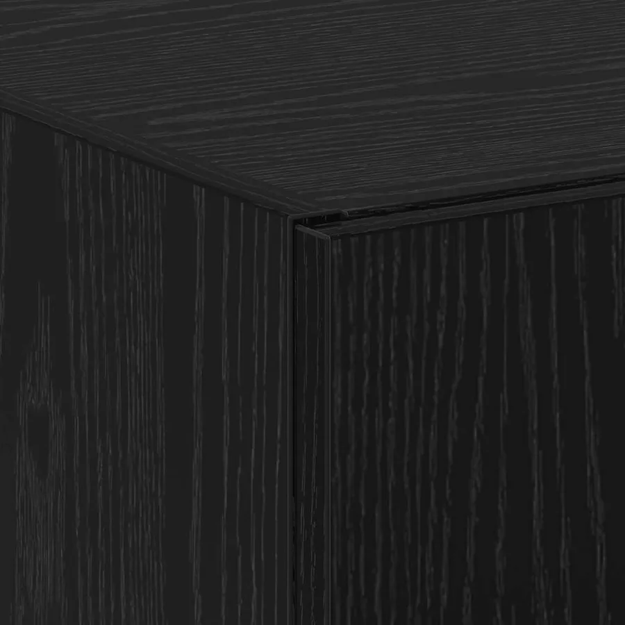 Cabinet de Bureau Chêne noir 60 x 32 x 152,5 cm - 8