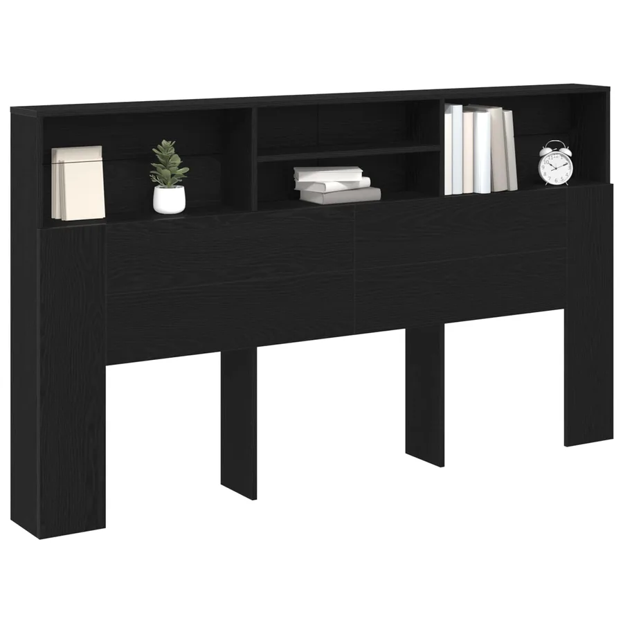 Cabinet de Tête de Lit Chêne noir 180 x 19 x 103,5 cm - 3
