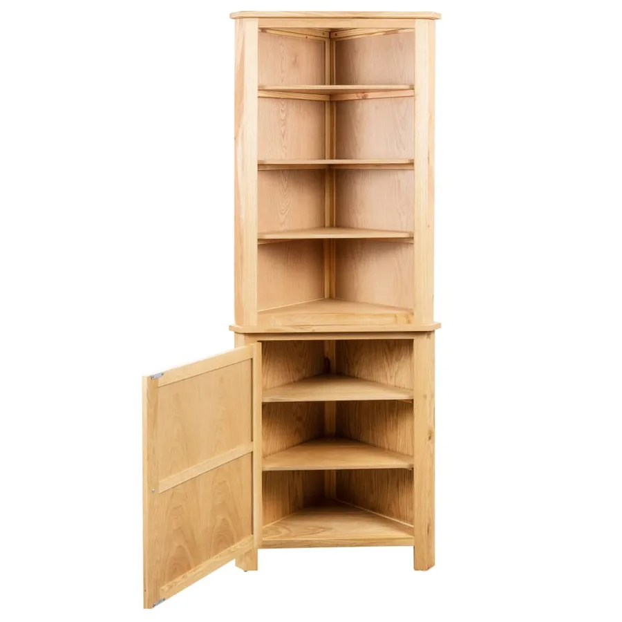 Armoire d'angle 59x36x180 cm Bois de chêne massif - 3