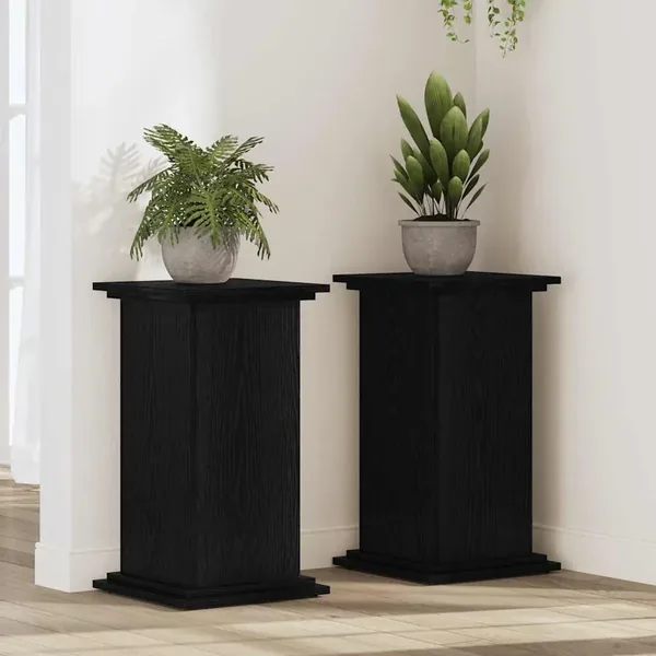 Support de Plante Chêne noir 33 x 33 x 60 cm Bois d'ingénierie