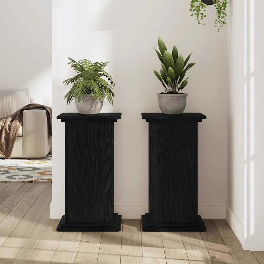 Support de Plante Chêne noir 33 x 33 x 60 cm Bois d'ingénierie - 4