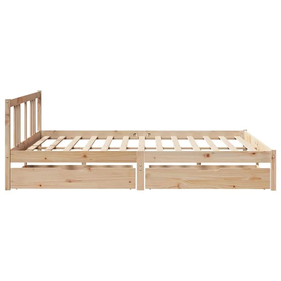 Cadre de lit sans matelas 180x200 cm bois massif de pin - 5
