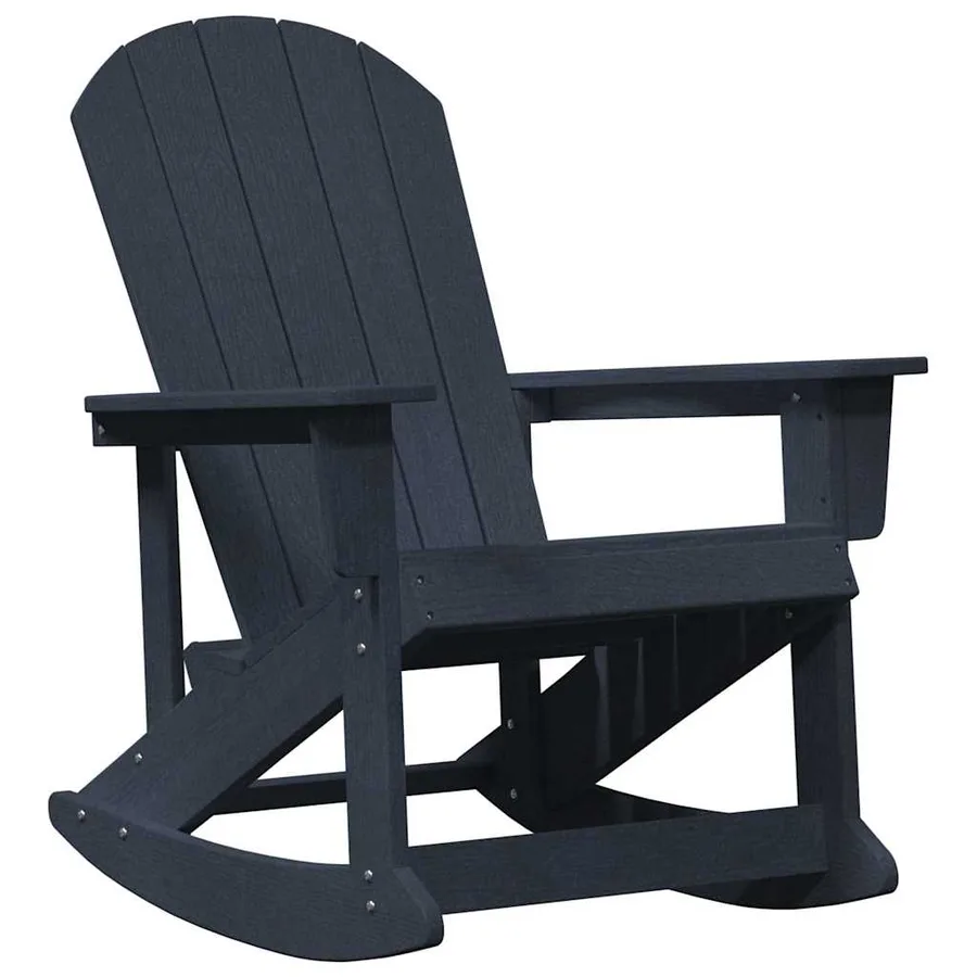 Chaise Adirondack à bascule Bleu marine 92 x 73,5 x 92 cm HDPE - 2
