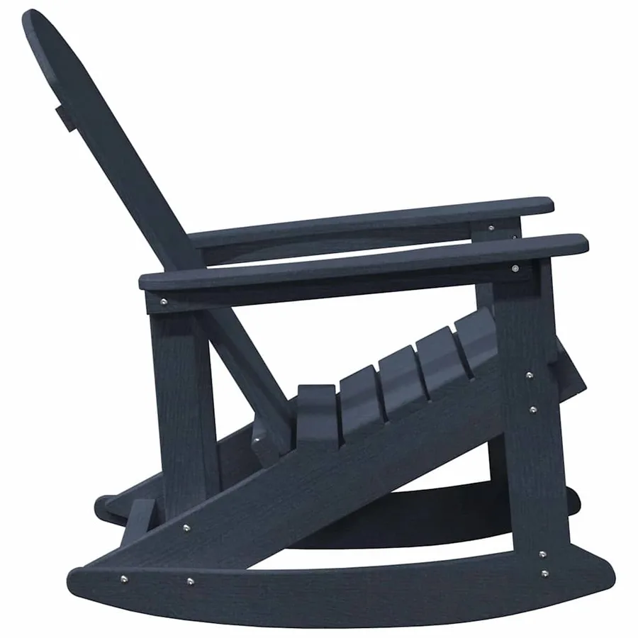 Chaise Adirondack à bascule Bleu marine 92 x 73,5 x 92 cm HDPE - 5