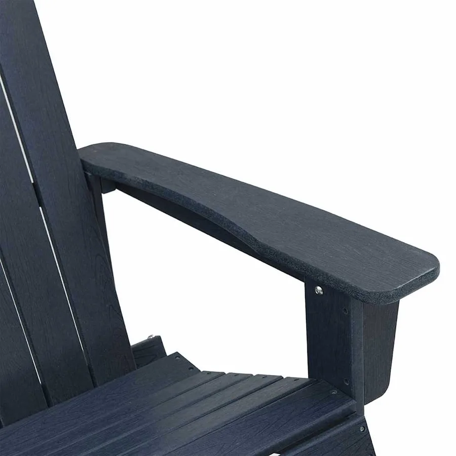 Chaise Adirondack à bascule Bleu marine 92 x 73,5 x 92 cm HDPE - 7