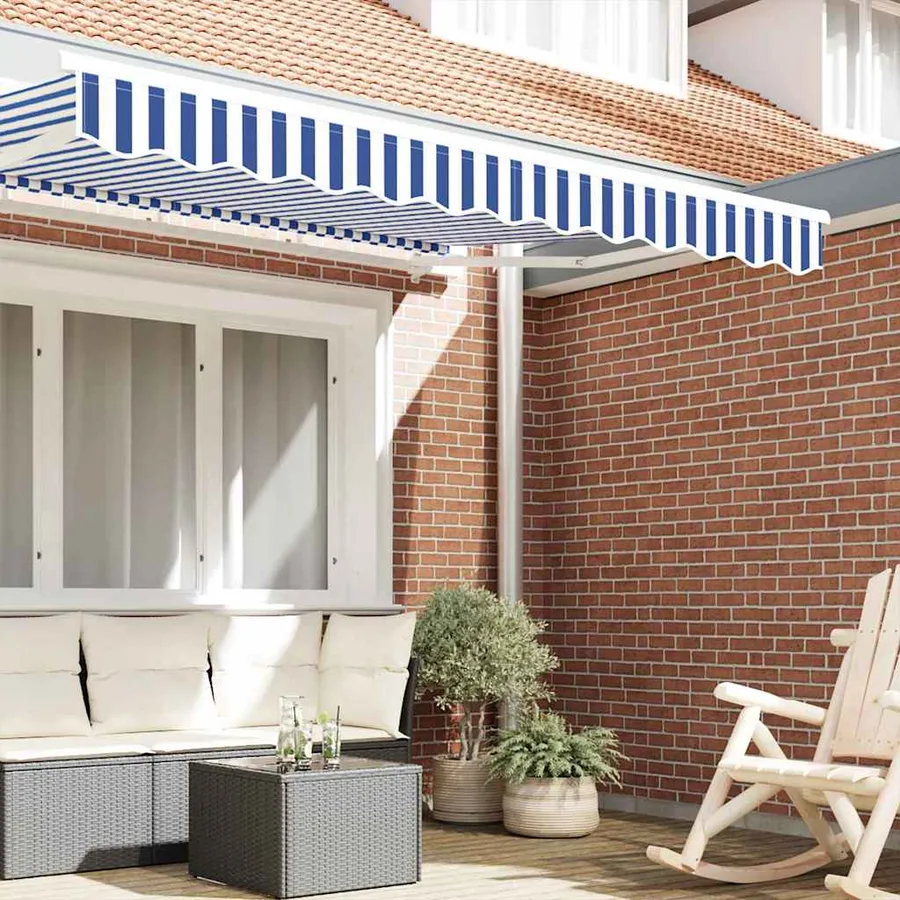 Remplacement de lambrequin Bleu et Blanc 2,5 m Polyester - 3