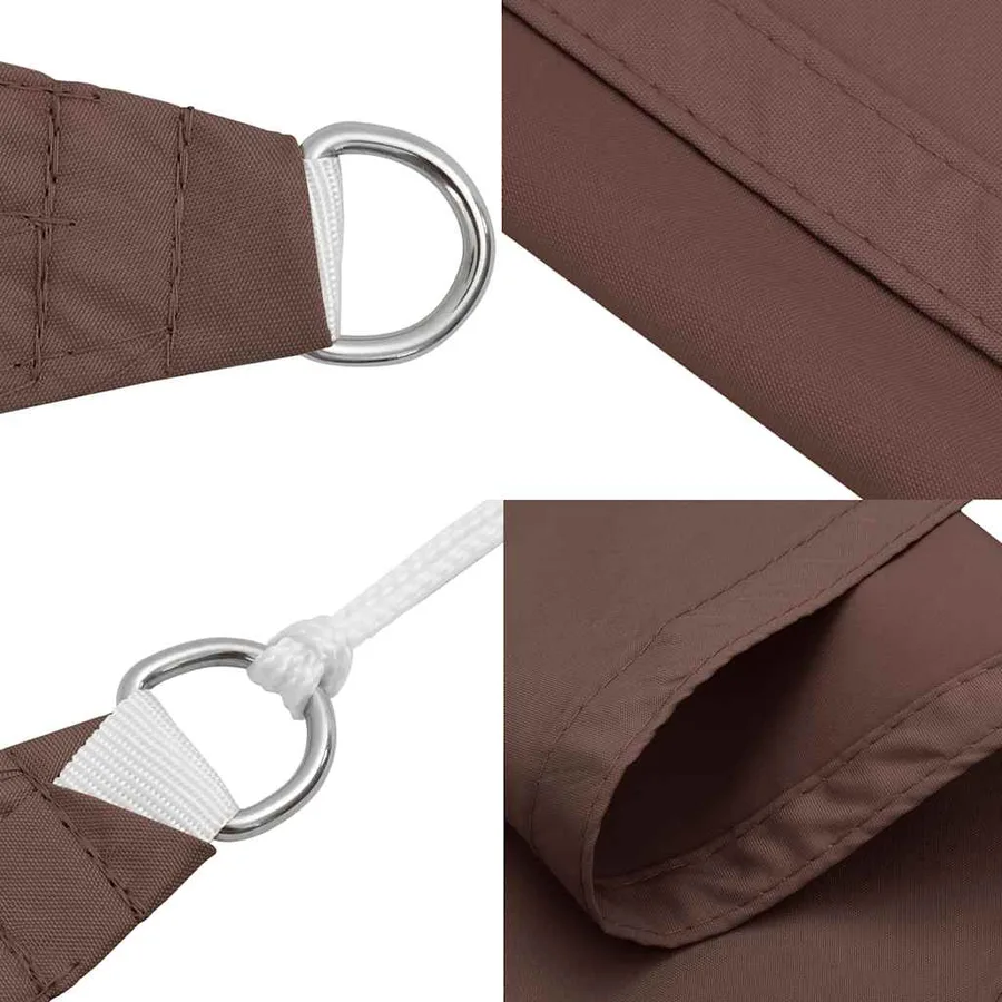 Voile d'ombrage marron 7 x 5 x 5 m 100 % polyester Oxford - 6
