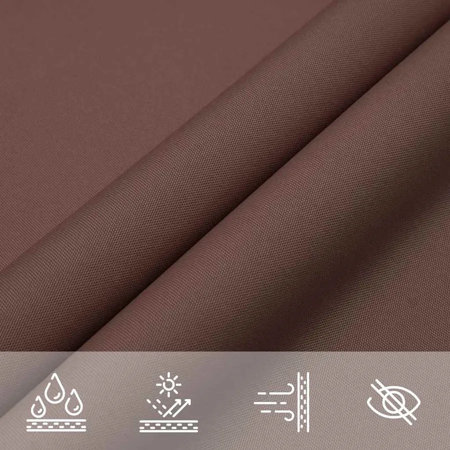 Voile d'ombrage marron 7 x 5 x 5 m 100 % polyester Oxford - 7
