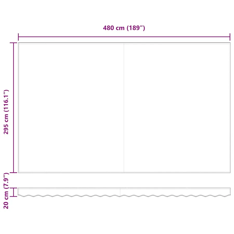 Auvent rétractable Multicolore 500 × 300 cm - 11