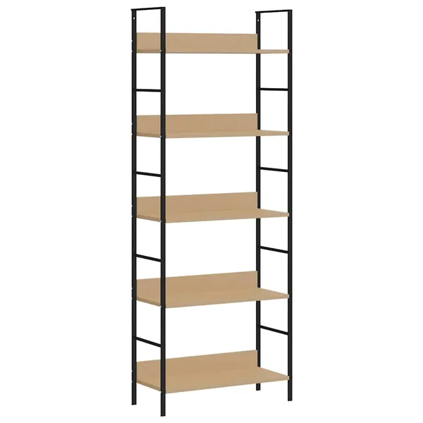 Bibliothèque à 5 niveaux chêne 60x27,6x158,5 cm bois ingénierie