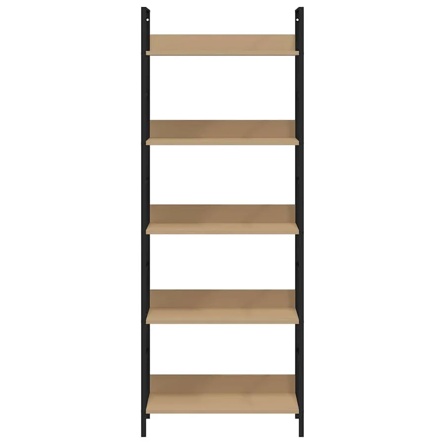 Bibliothèque à 5 niveaux chêne 60x27,6x158,5 cm bois ingénierie - 4