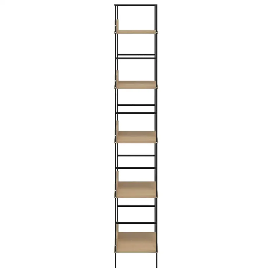 Bibliothèque à 5 niveaux chêne 60x27,6x158,5 cm bois ingénierie - 5