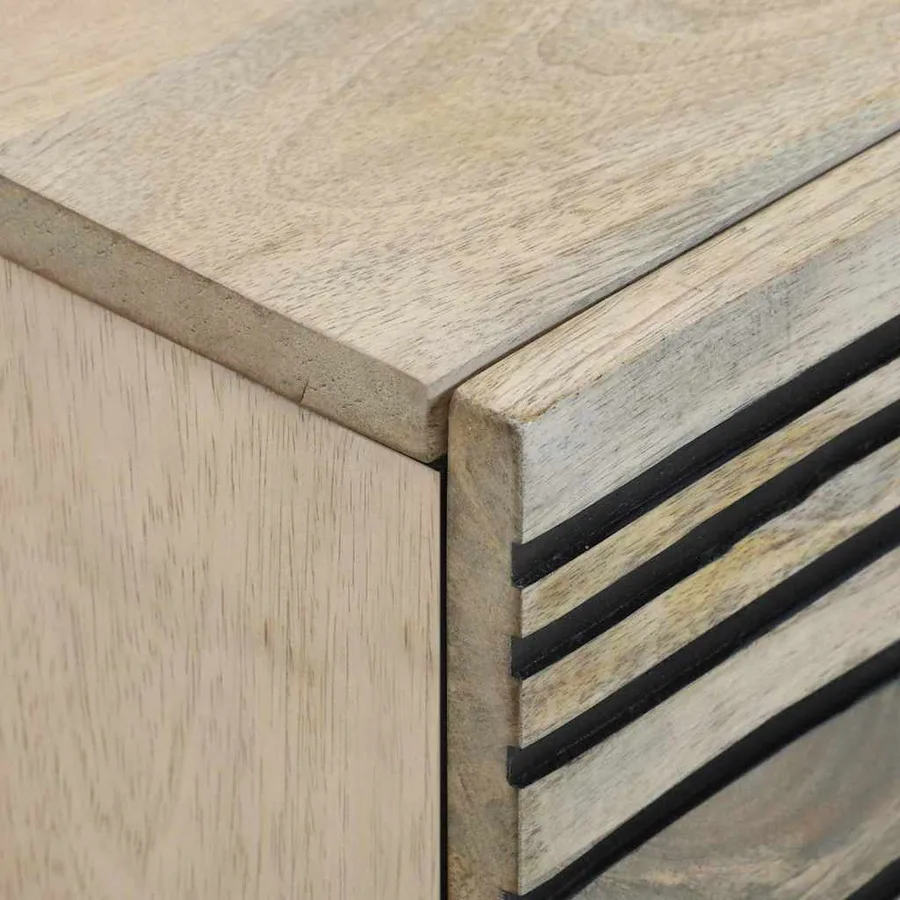 Table de chevet 2 pcs Blanc 40 x 33 x 46 cm Bois d'ingénierie - 7