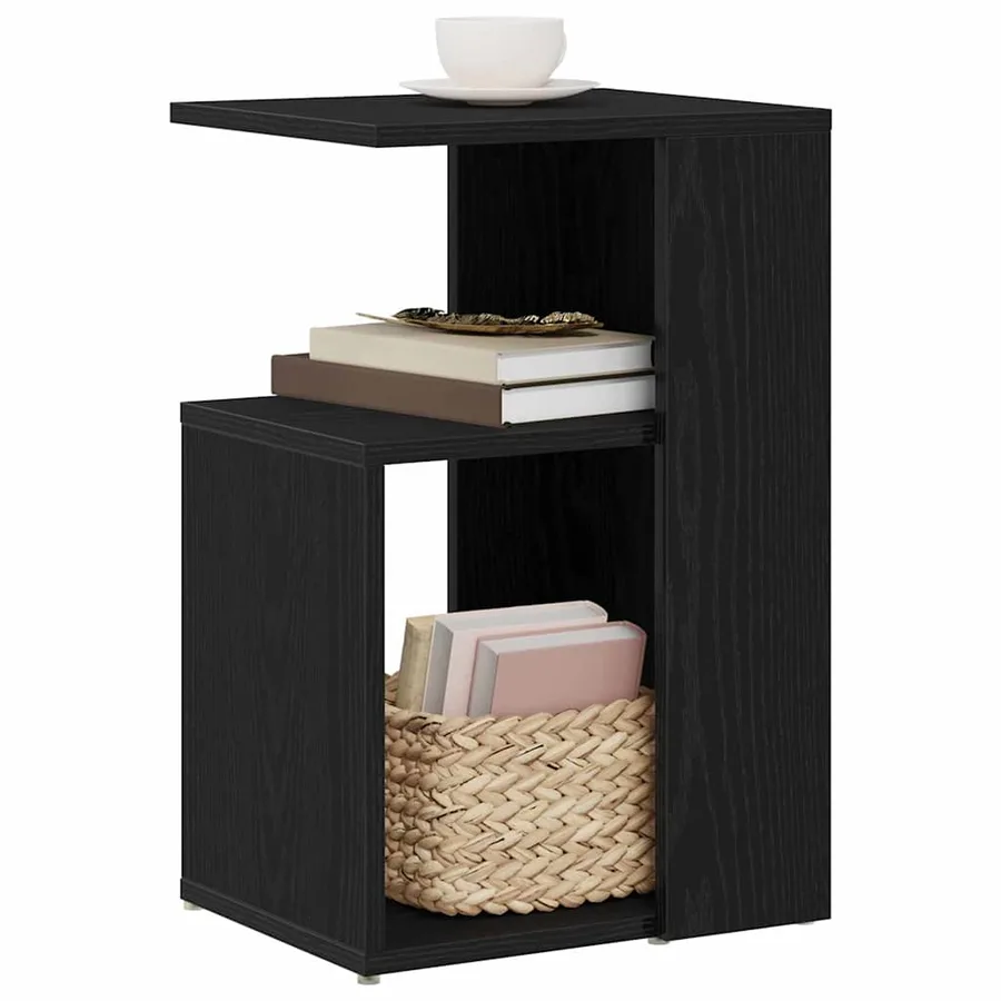 Table d'appoint Chêne noir 36 x 30 x 56 cm Bois d'ingénierie - 3