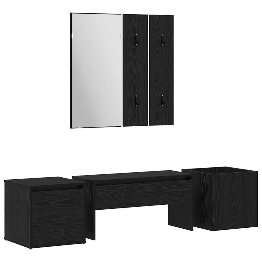 Ensemble de meubles d'entrée 6 pcs Bois d'ingénierie - 2