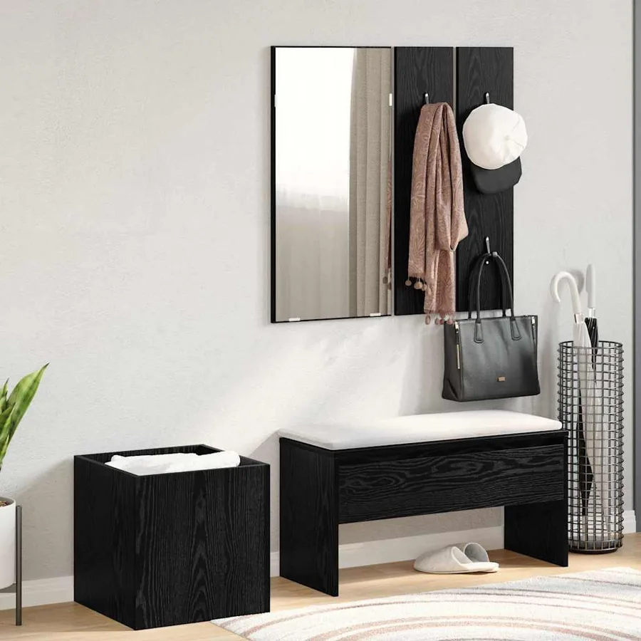 Ensemble de meubles d'entrée 5 pcs Bois d'ingénierie