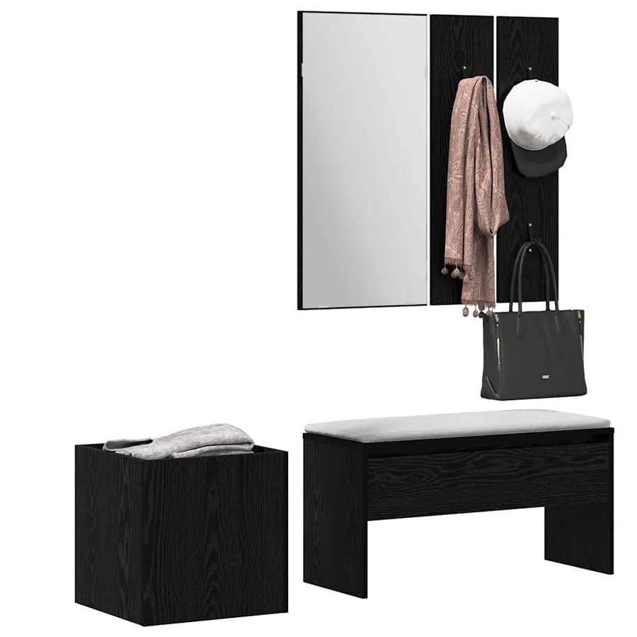 Ensemble de meubles d'entrée 5 pcs Bois d'ingénierie - 3