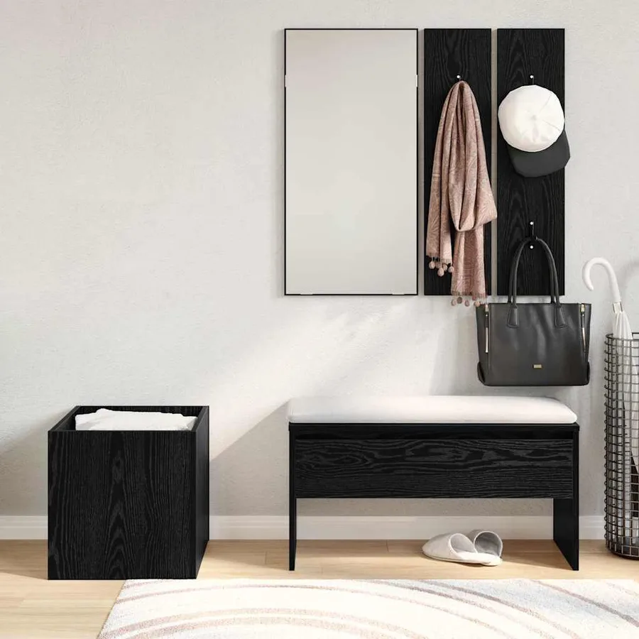 Ensemble de meubles d'entrée 5 pcs Bois d'ingénierie - 4
