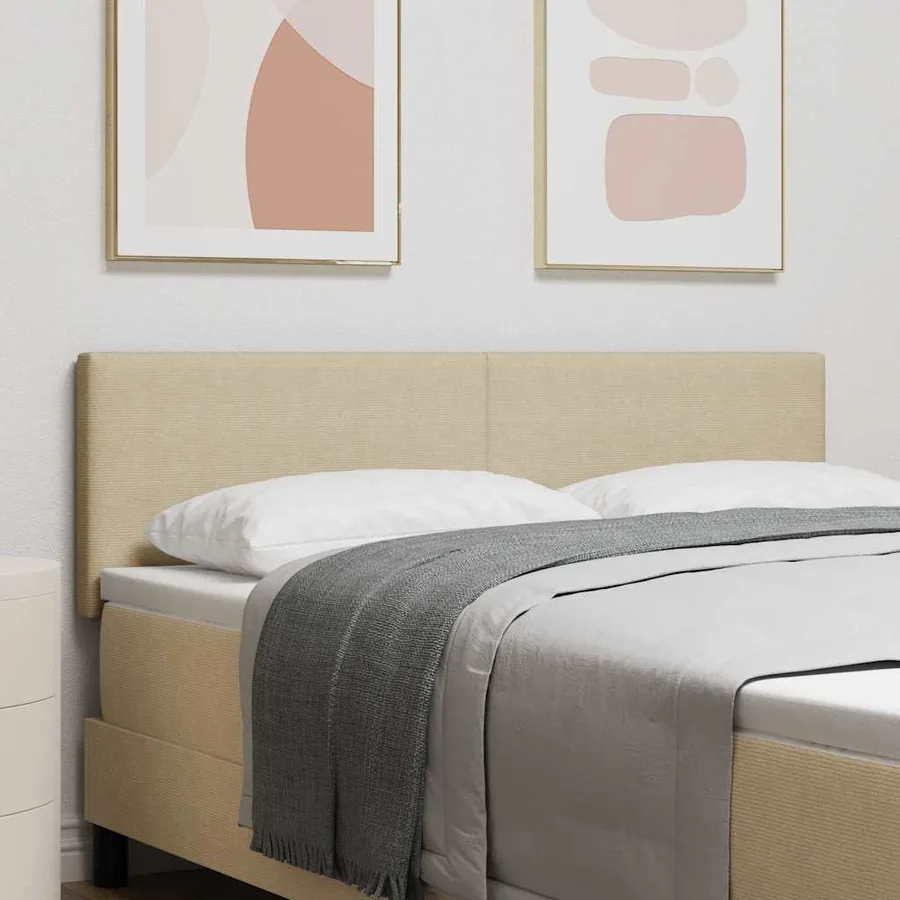 Tête de lit Gris Vert Clair 144 cm Tissu en velours côtelé