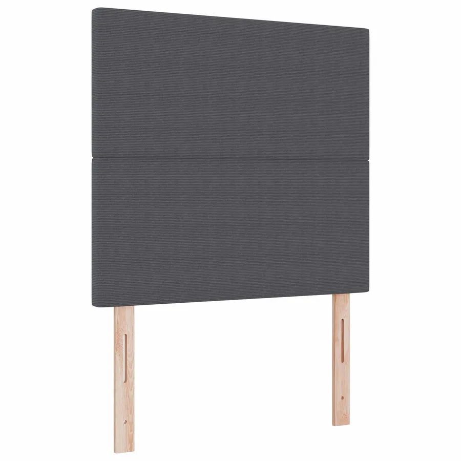 Tête de lit LED Gris foncé 90 cm Tissu en velours côtelé - 2