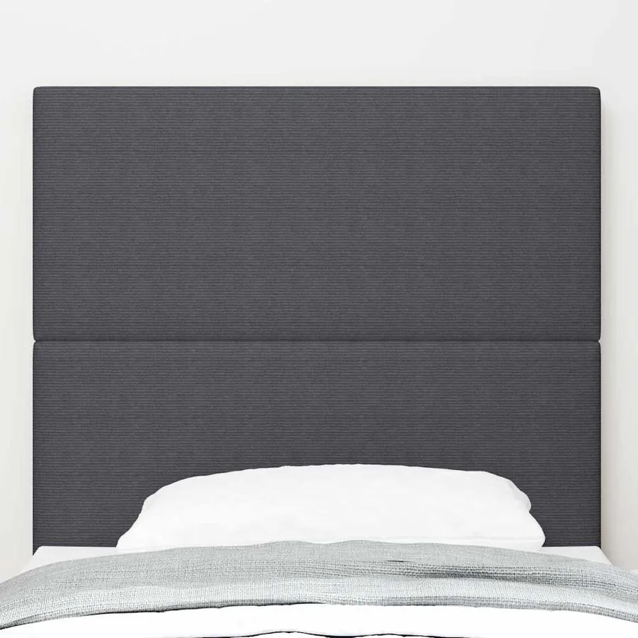 Tête de lit LED Gris foncé 90 cm Tissu en velours côtelé - 3
