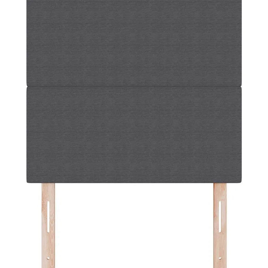 Tête de lit LED Gris foncé 90 cm Tissu en velours côtelé - 5