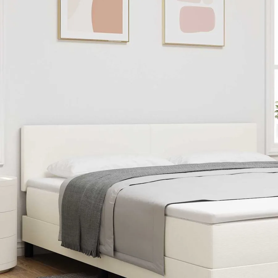 Tête de lit Crème 180 cm Tissu en velours côtelé