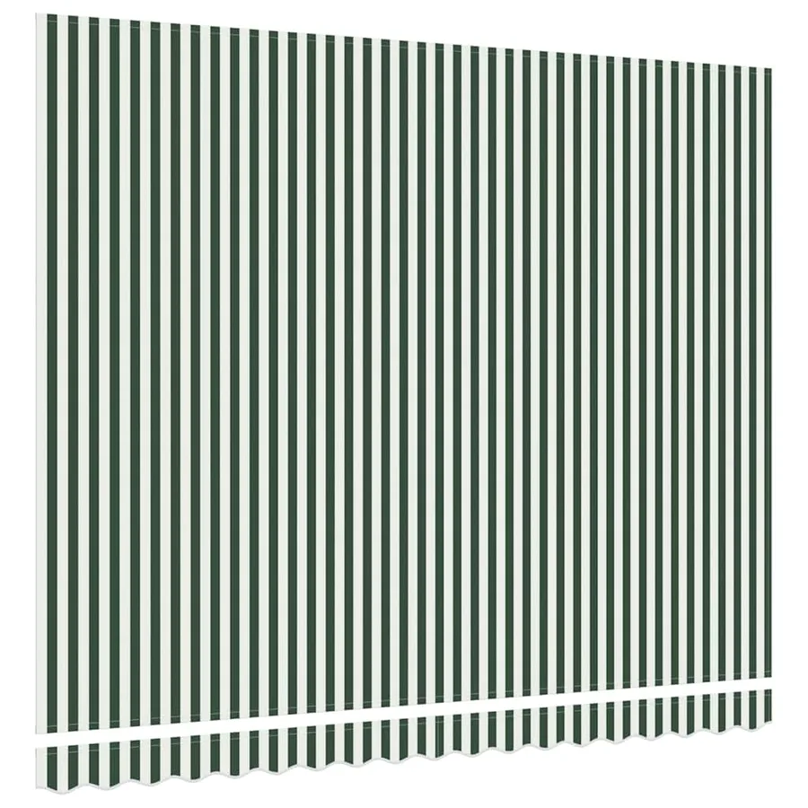Toile de rechange pour auvent Vert et blanc 4 × 3 m Polyester - 4