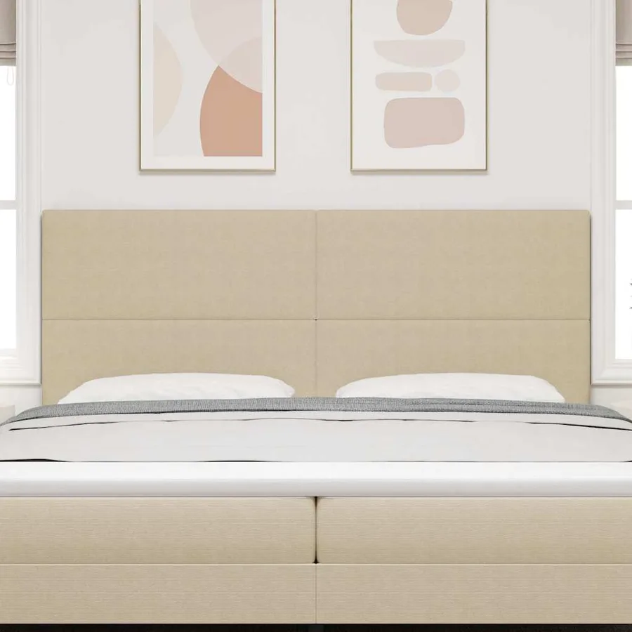 Tête de lit Gris Vert Clair 200 cm Tissu en velours côtelé - 3