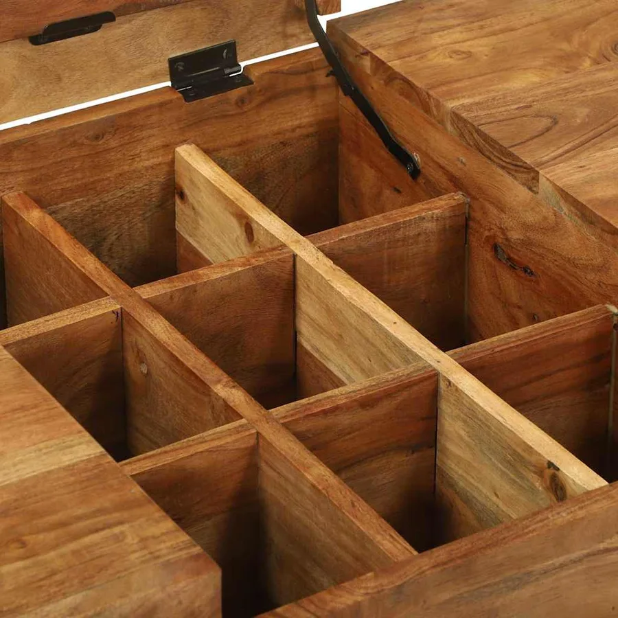 Tables de maquillage pour chambre Marron Bois d'acacia massif - 10