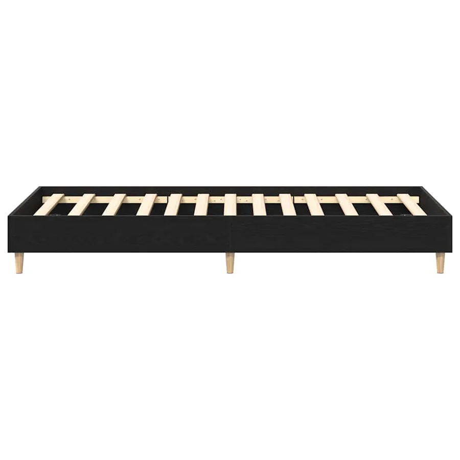 Cadre de lit Chêne noir 203 x 93 x 25 cm Bois d'ingénierie - 6
