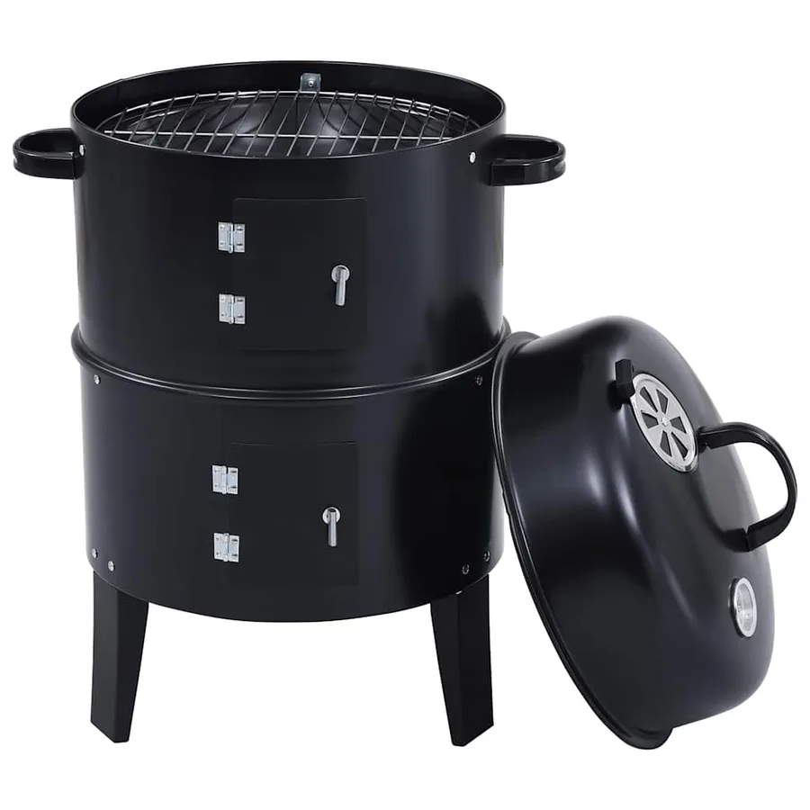 Gril barbecue au charbon 3 en 1 40x80 cm - 8