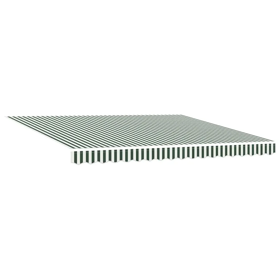 Auvent rétractable Vert et blanc 400 × 300 cm Polyester - 5