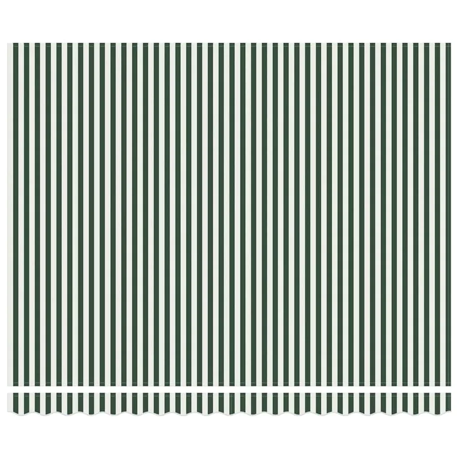 Auvent rétractable Vert et blanc 400 × 300 cm - 9