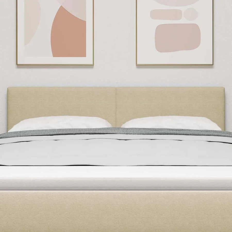 Tête de lit LED Vert gris 144 cm Tissu en velours côtelé - 3
