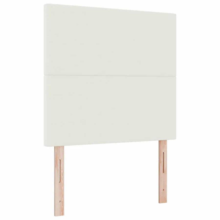 Tête de lit Crème 90 cm Tissu en velours côtelé - 2