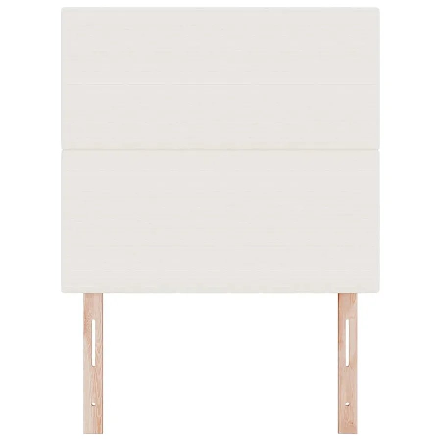 Tête de lit Crème 90 cm Tissu en velours côtelé - 4